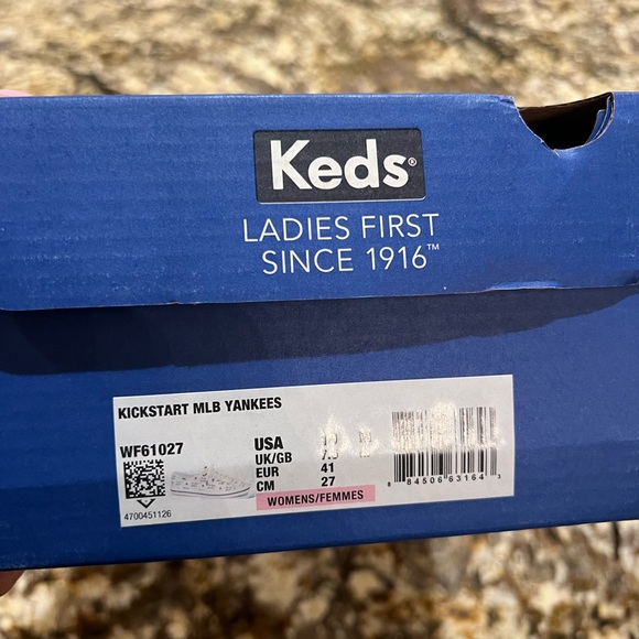 MLB White New York Yankees Canvas Sneakers sz 10 - Picture 5 of 8